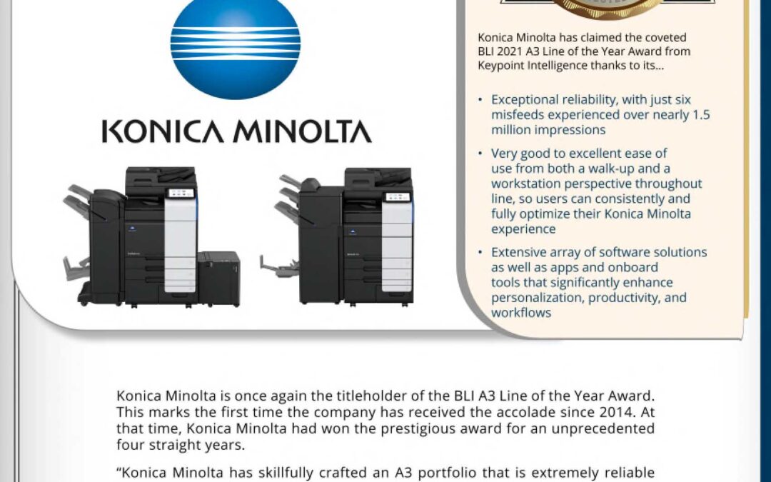 Konica Minolta iSeries 2021 Line of the Year