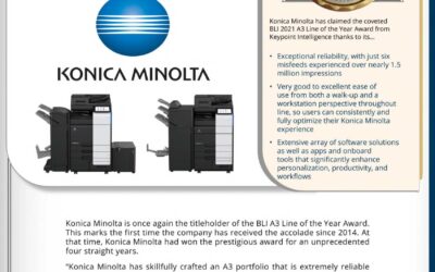 Konica Minolta iSeries 2021 Line of the Year